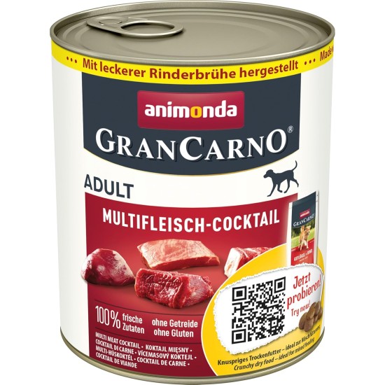 animonda Gran Carno Adult Dog Food, Wet Food for Adult Dogs, Mix 3, 6 x 800 g animonda Gran Carno Adult Dog Food, Wet Food for Adult Dogs, Mix 3, 6 x 800 g