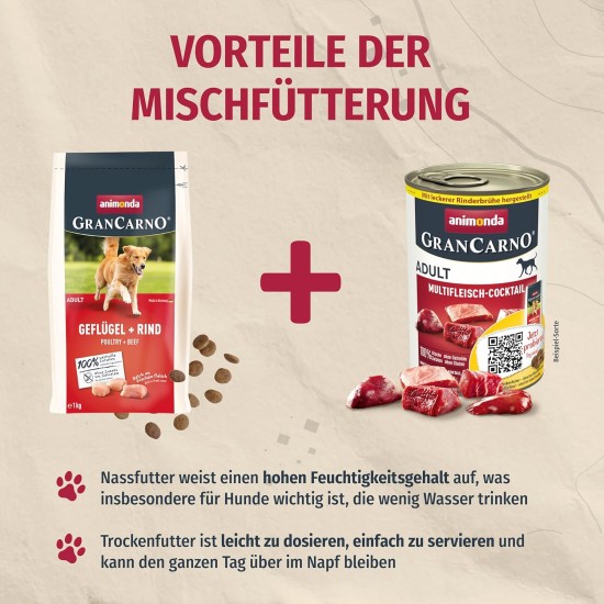 animonda Gran Carno Adult Dog Food, Wet Food for Adult Dogs, Mix 3, 6 x 800 g animonda Gran Carno Adult Dog Food, Wet Food for Adult Dogs, Mix 3, 6 x 800 g