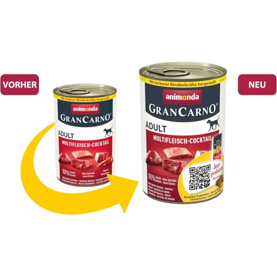 animonda Gran Carno Adult Dog Food, Wet Food for Adult Dogs, Mix 3, 6 x 800 g animonda Gran Carno Adult Dog Food, Wet Food for Adult Dogs, Mix 3, 6 x 800 g