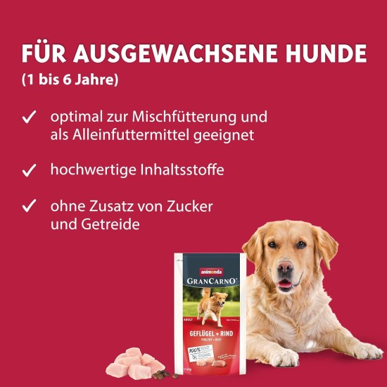 animonda Gran Carno Adult Dog Food, Wet Food for Adult Dogs, Mix 3, 6 x 800 g animonda Gran Carno Adult Dog Food, Wet Food for Adult Dogs, Mix 3, 6 x 800 g