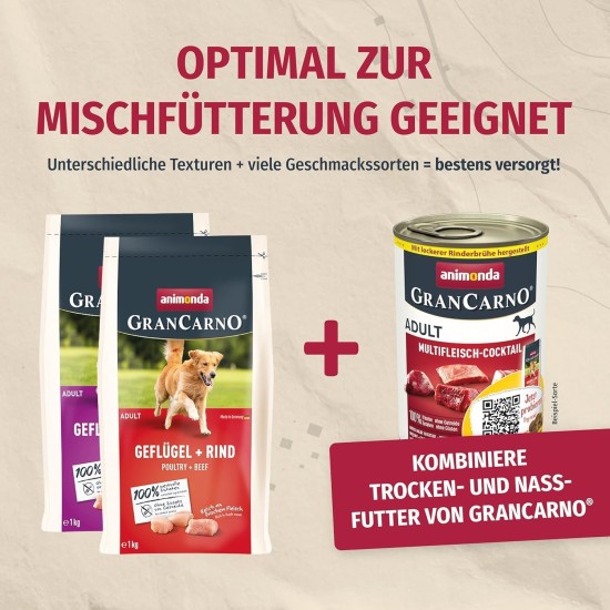 animonda Gran Carno Adult Dog Food, Wet Food for Adult Dogs, Mix 3, 6 x 800 g animonda Gran Carno Adult Dog Food, Wet Food for Adult Dogs, Mix 3, 6 x 800 g