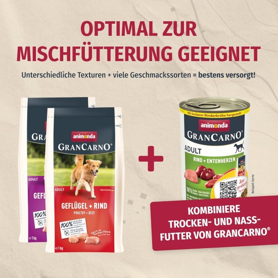 animonda GranCarno Adult Dog Food, Wet Dog Food for Adult Dogs, Beef & Lamb, 6 x 800 g animonda GranCarno Adult Dog Food, Wet Dog Food for Adult Dogs, Beef & Lamb, 6 x 800 g