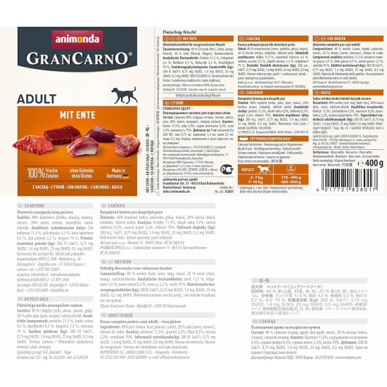 animonda GranCarno Adult Dog Food, Wet Dog Food for Adult Dogs, Beef & Lamb, 6 x 800 g animonda GranCarno Adult Dog Food, Wet Dog Food for Adult Dogs, Beef & Lamb, 6 x 800 g