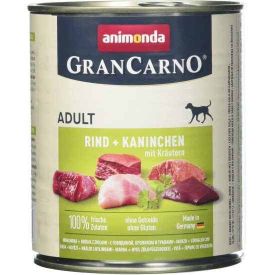 animonda GranCarno Adult Dog Food, Wet Dog Food for Adult Dogs, Beef & Lamb, 6 x 800 g animonda GranCarno Adult Dog Food, Wet Dog Food for Adult Dogs, Beef & Lamb, 6 x 800 g