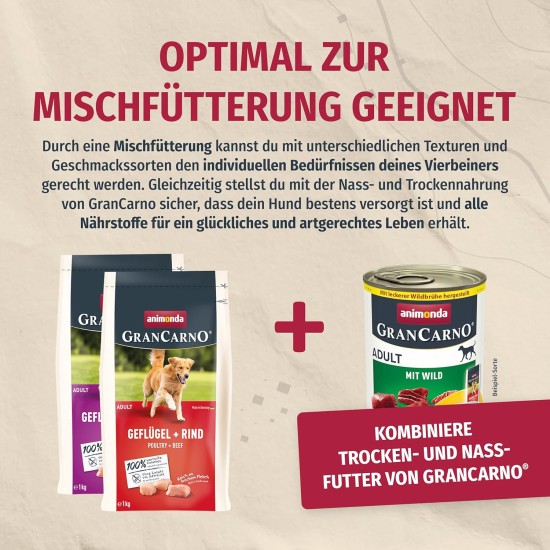 animonda GranCarno Adult Dog Food, Wet Dog Food for Adult Dogs, Beef & Lamb, 6 x 800 g animonda GranCarno Adult Dog Food, Wet Dog Food for Adult Dogs, Beef & Lamb, 6 x 800 g