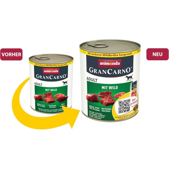 animonda GranCarno Adult Dog Food, Wet Dog Food for Adult Dogs, Beef & Lamb, 6 x 800 g animonda GranCarno Adult Dog Food, Wet Dog Food for Adult Dogs, Beef & Lamb, 6 x 800 g