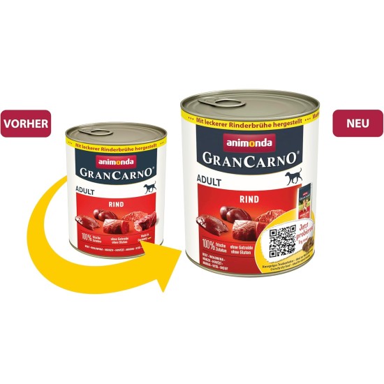 animonda GranCarno Adult Dog Food, Wet Dog Food for Adult Dogs, Beef & Lamb, 6 x 800 g animonda GranCarno Adult Dog Food, Wet Dog Food for Adult Dogs, Beef & Lamb, 6 x 800 g