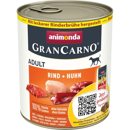 animonda GranCarno Adult Dog Food, Wet Dog Food for Adult Dogs, Beef & Lamb, 6 x 800 g animonda GranCarno Adult Dog Food, Wet Dog Food for Adult Dogs, Beef & Lamb, 6 x 800 g