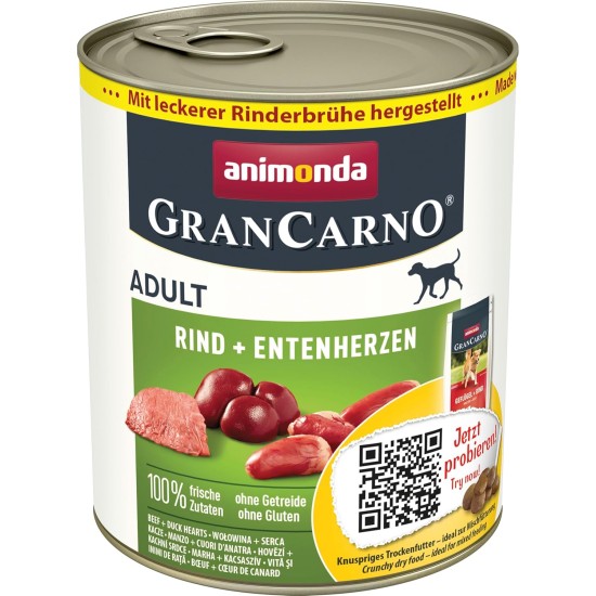 animonda GranCarno Adult Dog Food, Wet Dog Food for Adult Dogs, Beef & Lamb, 6 x 800 g animonda GranCarno Adult Dog Food, Wet Dog Food for Adult Dogs, Beef & Lamb, 6 x 800 g