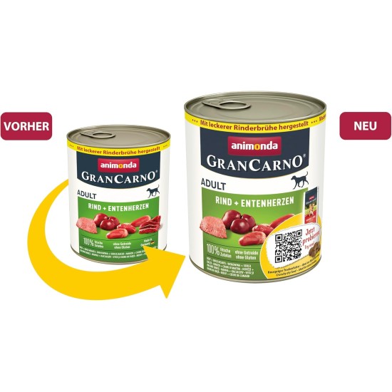 animonda GranCarno Adult Dog Food, Wet Dog Food for Adult Dogs, Beef & Lamb, 6 x 800 g animonda GranCarno Adult Dog Food, Wet Dog Food for Adult Dogs, Beef & Lamb, 6 x 800 g