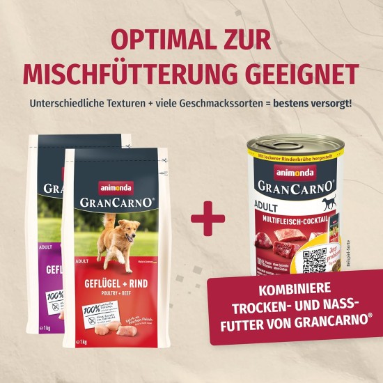 animonda GranCarno Adult Dog Food, Wet Dog Food for Adult Dogs, Beef & Lamb, 6 x 800 g animonda GranCarno Adult Dog Food, Wet Dog Food for Adult Dogs, Beef & Lamb, 6 x 800 g