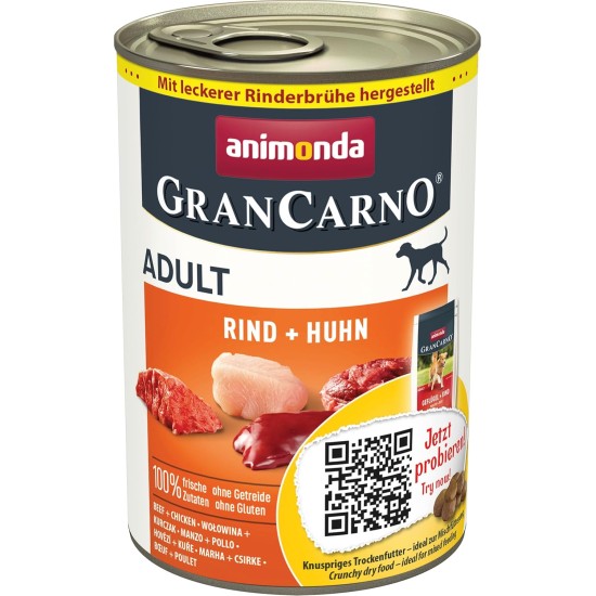 animonda GranCarno Adult Dog Food, Wet Dog Food for Adult Dogs, Beef & Lamb, 6 x 800 g animonda GranCarno Adult Dog Food, Wet Dog Food for Adult Dogs, Beef & Lamb, 6 x 800 g