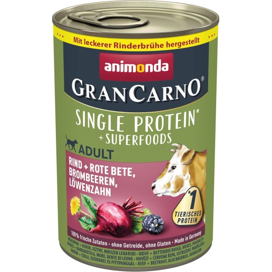 animonda GranCarno Adult Superfoods, Wet Food for Adult Dogs animonda GranCarno Adult Superfoods, Wet Food for Adult Dogs