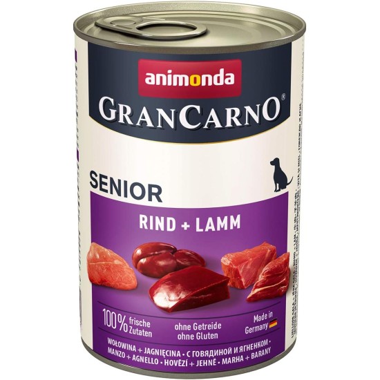 animonda GranCarno Senior Wet Food for Older Dogs from 7 Years, Various Types and Sizes, 6 x 800 g animonda GranCarno Senior Wet Food for Older Dogs from 7 Years, Various Types and Sizes, 6 x 800 g