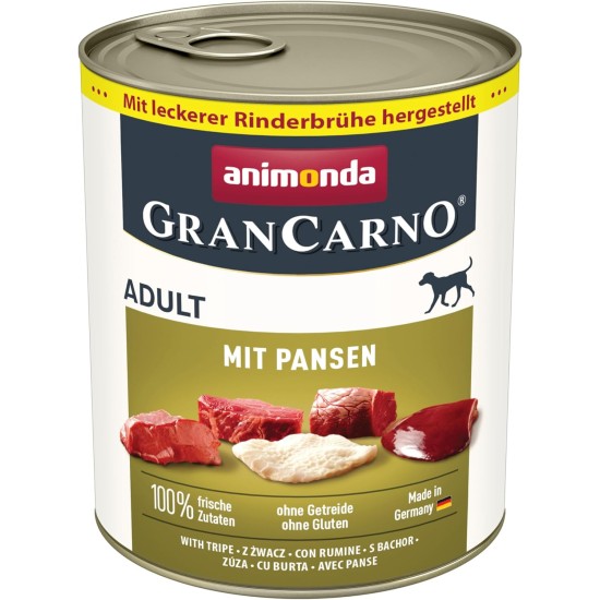 animonda GranCarno Wet Dog Food, with Beef + Duck Hearts (6 x 800 g, Grain-Free, without Sugar, for Adult Dogs, with Fresh Meaty Ingredients animonda GranCarno Wet Dog Food, with Beef + Duck Hearts (6 x 800 g, Grain-Free, without Sugar, for Adult Dogs, with Fresh Meaty Ingredients