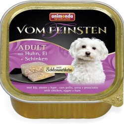 animonda Vom Feinsten Adult Dog Food, Wet Food for Adult Dogs, Gourmet Core with Chicken, with Egg and Ham, Bananas and Apricots, 22 x 150 g animonda Vom Feinsten Adult Dog Food, Wet Food for Adult Dogs, Gourmet Core with Chicken, with Egg and Ham, Bananas and Apricots, 22 x 150 g