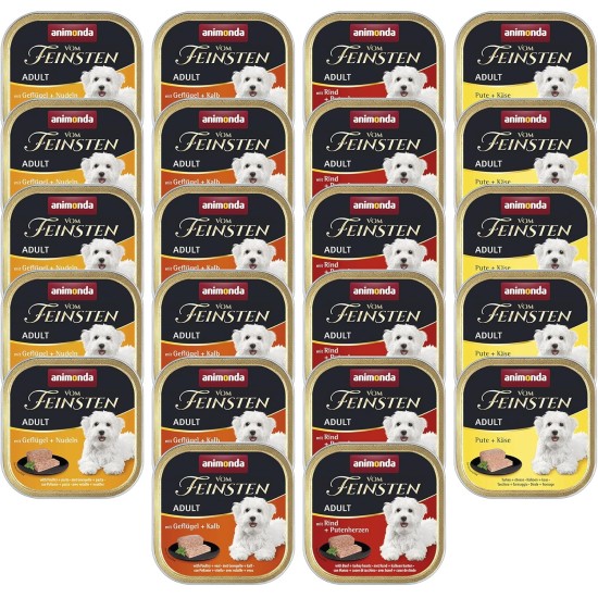 animonda Vom Feinsten Adult Dog Food, Wet Food for Adult Dogs, Gourmet Variety, 22 x 150 g animonda Vom Feinsten Adult Dog Food, Wet Food for Adult Dogs, Gourmet Variety, 22 x 150 g