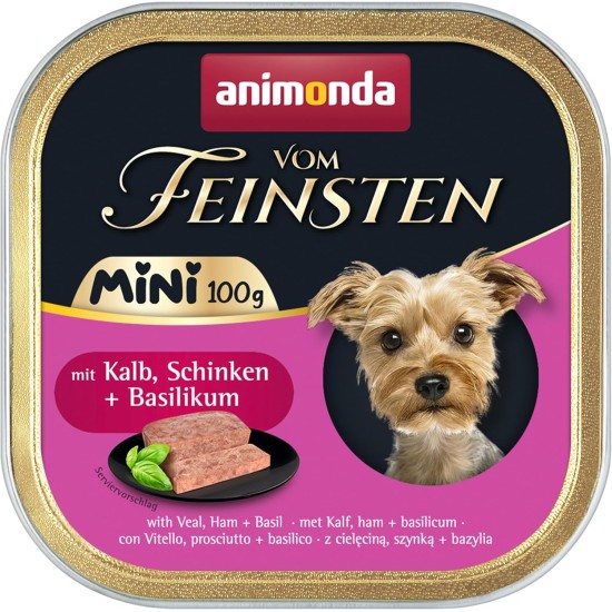 animonda Vom Feinsten Adult Mini, Delicious Wet Food for Dogs, Great for Small Breeds, with Chicken, Goose and Parsley, 32 x 100 g animonda Vom Feinsten Adult Mini, Delicious Wet Food for Dogs, Great for Small Breeds, with Chicken, Goose and Parsley, 32 x 100 g