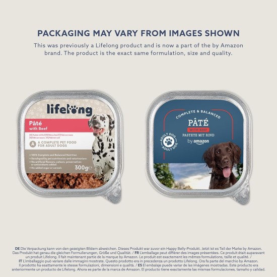 by Amazon 10 x Wet Dog Food with Chicken and Gourmet Core with Carrots and Pasta 300g (Previously Lifelong) by Amazon 10 x Wet Dog Food with Chicken and Gourmet Core with Carrots and Pasta 300g (Previously Lifelong)