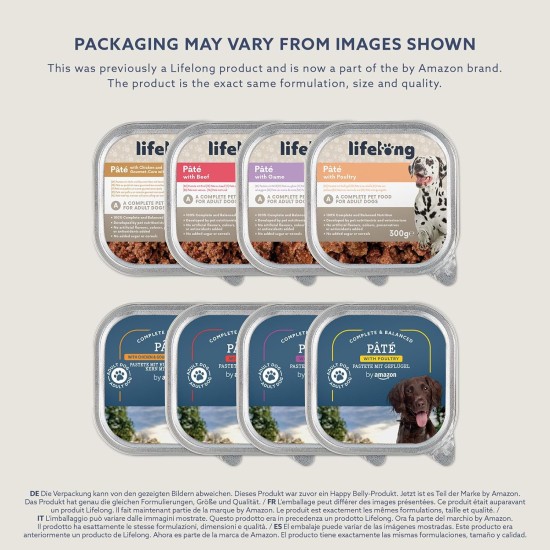 by Amazon Dog Food Pate with Poultry 300g Pack of 10 (previously Lifelong!) by Amazon Dog Food Pate with Poultry 300g Pack of 10 (previously Lifelong!)