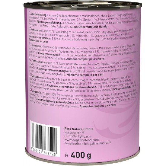 dogz finefood Wet Dog Food - N° 2 Beef - Delicatessen Wet Food for Dogs & Puppies - Grain-Free & Sugar-Free - High Meat Content, 12 x 100 g Bags dogz finefood Wet Dog Food - N° 2 Beef - Delicatessen Wet Food for Dogs & Puppies - Grain-Free & Sugar-Free - High Meat Content, 12 x 100 g Bags