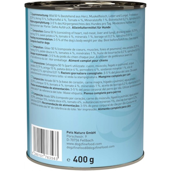 dogz finefood Wet Dog Food - N° 2 Beef - Delicatessen Wet Food for Dogs & Puppies - Grain-Free & Sugar-Free - High Meat Content, 12 x 100 g Bags dogz finefood Wet Dog Food - N° 2 Beef - Delicatessen Wet Food for Dogs & Puppies - Grain-Free & Sugar-Free - High Meat Content, 12 x 100 g Bags