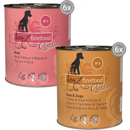 dogz finefood Wet Dog Food - N° 2 Beef - Delicatessen Wet Food for Dogs & Puppies - Grain-Free & Sugar-Free - High Meat Content, 12 x 100 g Bags dogz finefood Wet Dog Food - N° 2 Beef - Delicatessen Wet Food for Dogs & Puppies - Grain-Free & Sugar-Free - High Meat Content, 12 x 100 g Bags