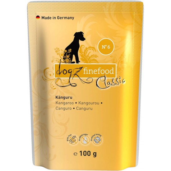dogz finefood Wet Dog Food - N° 2 Beef - Delicatessen Wet Food for Dogs & Puppies - Grain-Free & Sugar-Free - High Meat Content, 12 x 100 g Bags dogz finefood Wet Dog Food - N° 2 Beef - Delicatessen Wet Food for Dogs & Puppies - Grain-Free & Sugar-Free - High Meat Content, 12 x 100 g Bags