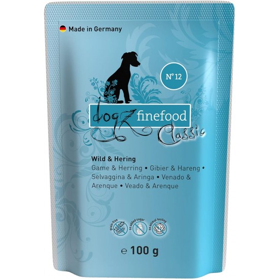dogz finefood Wet Dog Food - N° 2 Beef - Delicatessen Wet Food for Dogs & Puppies - Grain-Free & Sugar-Free - High Meat Content, 12 x 100 g Bags dogz finefood Wet Dog Food - N° 2 Beef - Delicatessen Wet Food for Dogs & Puppies - Grain-Free & Sugar-Free - High Meat Content, 12 x 100 g Bags