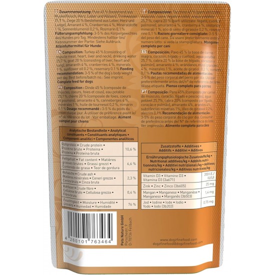 dogz finefood Wet Dog Food - N° 2 Beef - Delicatessen Wet Food for Dogs & Puppies - Grain-Free & Sugar-Free - High Meat Content, 12 x 100 g Bags dogz finefood Wet Dog Food - N° 2 Beef - Delicatessen Wet Food for Dogs & Puppies - Grain-Free & Sugar-Free - High Meat Content, 12 x 100 g Bags