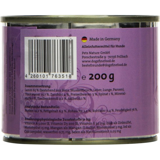 dogz finefood Wet Dog Food - N° 2 Beef - Delicatessen Wet Food for Dogs & Puppies - Grain-Free & Sugar-Free - High Meat Content, 12 x 100 g Bags dogz finefood Wet Dog Food - N° 2 Beef - Delicatessen Wet Food for Dogs & Puppies - Grain-Free & Sugar-Free - High Meat Content, 12 x 100 g Bags