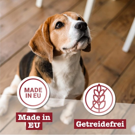 dogz finefood Wet Dog Food - N° 2 Beef - Delicatessen Wet Food for Dogs & Puppies - Grain-Free & Sugar-Free - High Meat Content, 12 x 100 g Bags dogz finefood Wet Dog Food - N° 2 Beef - Delicatessen Wet Food for Dogs & Puppies - Grain-Free & Sugar-Free - High Meat Content, 12 x 100 g Bags