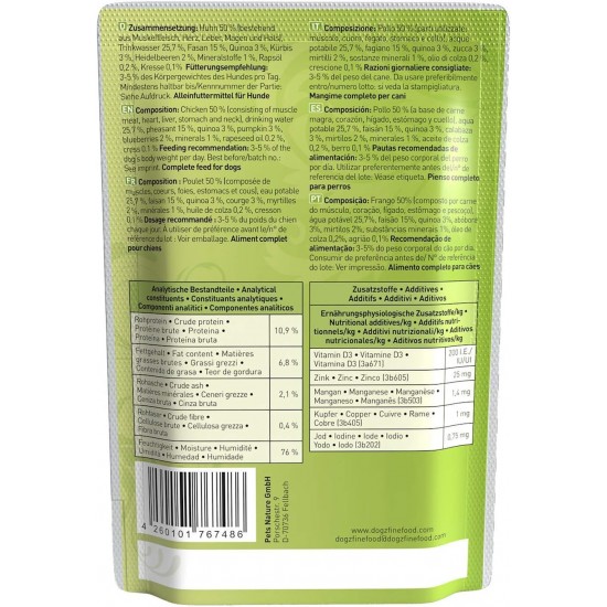dogz finefood Wet Dog Food - N° 2 Beef - Delicatessen Wet Food for Dogs & Puppies - Grain-Free & Sugar-Free - High Meat Content, 12 x 100 g Bags dogz finefood Wet Dog Food - N° 2 Beef - Delicatessen Wet Food for Dogs & Puppies - Grain-Free & Sugar-Free - High Meat Content, 12 x 100 g Bags