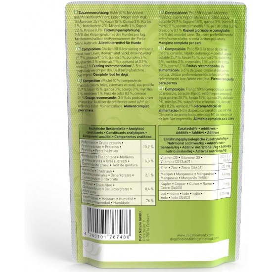 dogz finefood Wet Dog Food - N° 2 Beef - Delicatessen Wet Food for Dogs & Puppies - Grain-Free & Sugar-Free - High Meat Content, 12 x 100 g Bags dogz finefood Wet Dog Food - N° 2 Beef - Delicatessen Wet Food for Dogs & Puppies - Grain-Free & Sugar-Free - High Meat Content, 12 x 100 g Bags