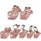 7pcs/set Plastic Dog Muzzle, Anti Bite Adjustable Pet Basket Masks, Dogs Training Mouth Cover Mesh Cage, Breathable Comfortable
