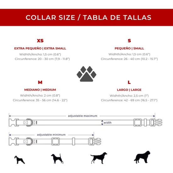ASTORPET | Adjustable Dog Collar, Soft and Durable for Small Medium Large Dogs, Buckle with Safety Clasp, Jaque Model - Large ASTORPET | Adjustable Dog Collar, Soft and Durable for Small Medium Large Dogs, Buckle with Safety Clasp, Jaque Model - Large