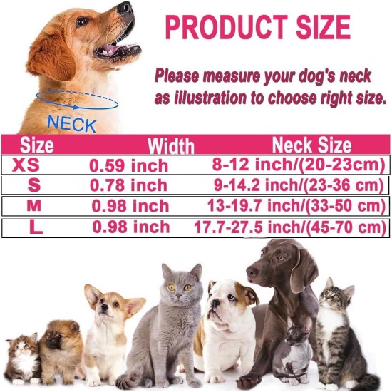 ATETEO Dog Collar, Reflective Adjustable Basic Dog Collar with Soft Neoprene Padding, Purple, Small, Medium, Large Dogs ATETEO Dog Collar, Reflective Adjustable Basic Dog Collar with Soft Neoprene Padding, Purple, Small, Medium, Large Dogs