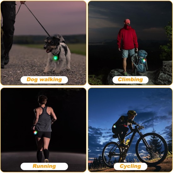 AUAUY Safety LED Flashing Light, 4 Modes Dog Light, IPX68 Waterproof Pet Lights, USB Rechargeable Dog Cat Light Pendant, Adjustable LED Light for Night Walks, Running, Camping AUAUY Safety LED Flashing Light, 4 Modes Dog Light, IPX68 Waterproof Pet Lights, USB Rechargeable Dog Cat Light Pendant, Adjustable LED Light for Night Walks, Running, Camping