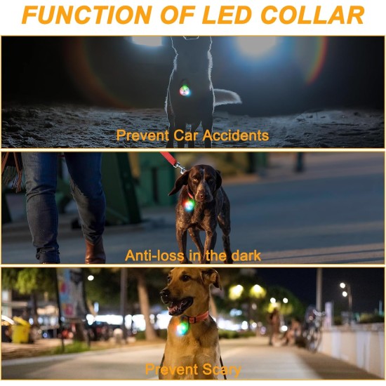 AUAUY Safety LED Flashing Light, 4 Modes Dog Light, IPX68 Waterproof Pet Lights, USB Rechargeable Dog Cat Light Pendant, Adjustable LED Light for Night Walks, Running, Camping AUAUY Safety LED Flashing Light, 4 Modes Dog Light, IPX68 Waterproof Pet Lights, USB Rechargeable Dog Cat Light Pendant, Adjustable LED Light for Night Walks, Running, Camping