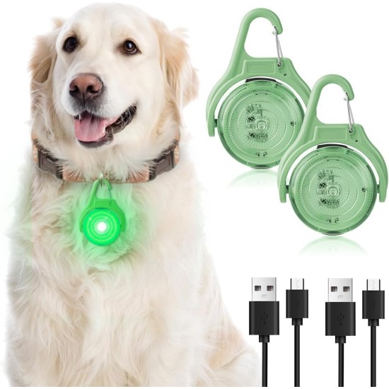 AUAUY Safety LED Flashing Light, 4 Modes Dog Light, IPX68 Waterproof Pet Lights, USB Rechargeable Dog Cat Light Pendant, Adjustable LED Light for Night Walks, Running, Camping AUAUY Safety LED Flashing Light, 4 Modes Dog Light, IPX68 Waterproof Pet Lights, USB Rechargeable Dog Cat Light Pendant, Adjustable LED Light for Night Walks, Running, Camping
