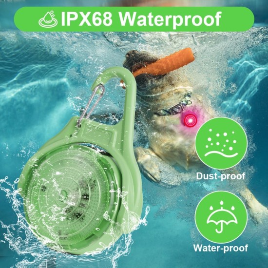 AUAUY Safety LED Flashing Light, 4 Modes Dog Light, IPX68 Waterproof Pet Lights, USB Rechargeable Dog Cat Light Pendant, Adjustable LED Light for Night Walks, Running, Camping AUAUY Safety LED Flashing Light, 4 Modes Dog Light, IPX68 Waterproof Pet Lights, USB Rechargeable Dog Cat Light Pendant, Adjustable LED Light for Night Walks, Running, Camping