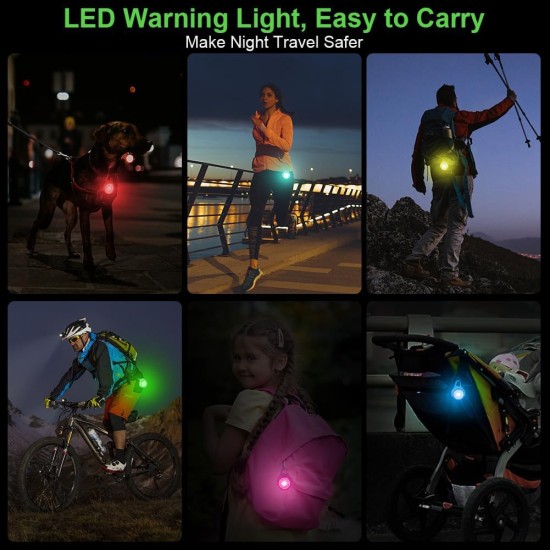 AUAUY Safety LED Flashing Light, 4 Modes Dog Light, IPX68 Waterproof Pet Lights, USB Rechargeable Dog Cat Light Pendant, Adjustable LED Light for Night Walks, Running, Camping AUAUY Safety LED Flashing Light, 4 Modes Dog Light, IPX68 Waterproof Pet Lights, USB Rechargeable Dog Cat Light Pendant, Adjustable LED Light for Night Walks, Running, Camping