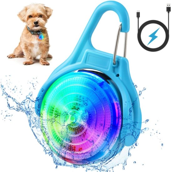 AUAUY Safety LED Flashing Light, 4 Modes Dog Light, IPX68 Waterproof Pet Lights, USB Rechargeable Dog Cat Light Pendant, Adjustable LED Light for Night Walks, Running, Camping AUAUY Safety LED Flashing Light, 4 Modes Dog Light, IPX68 Waterproof Pet Lights, USB Rechargeable Dog Cat Light Pendant, Adjustable LED Light for Night Walks, Running, Camping