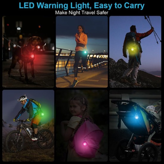 AUAUY Safety LED Flashing Light, 4 Modes Dog Light, IPX68 Waterproof Pet Lights, USB Rechargeable Dog Cat Light Pendant, Adjustable LED Light for Night Walks, Running, Camping AUAUY Safety LED Flashing Light, 4 Modes Dog Light, IPX68 Waterproof Pet Lights, USB Rechargeable Dog Cat Light Pendant, Adjustable LED Light for Night Walks, Running, Camping
