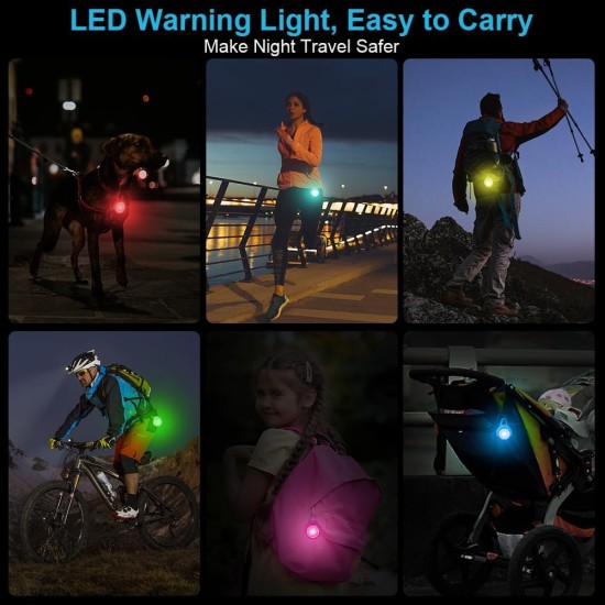 AUAUY Safety LED Flashing Light, 4 Modes Dog Light, IPX68 Waterproof Pet Lights, USB Rechargeable Dog Cat Light Pendant, Adjustable LED Light for Night Walks, Running, Camping AUAUY Safety LED Flashing Light, 4 Modes Dog Light, IPX68 Waterproof Pet Lights, USB Rechargeable Dog Cat Light Pendant, Adjustable LED Light for Night Walks, Running, Camping