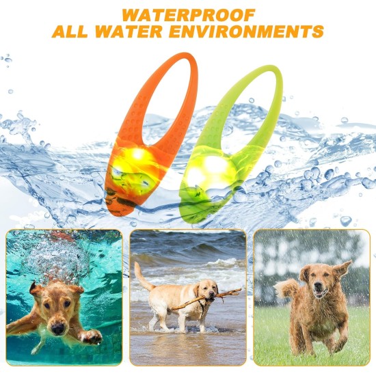 AUAUY Safety LED Flashing Light, 4 Modes Dog Light, IPX68 Waterproof Pet Lights, USB Rechargeable Dog Cat Light Pendant, Adjustable LED Light for Night Walks, Running, Camping AUAUY Safety LED Flashing Light, 4 Modes Dog Light, IPX68 Waterproof Pet Lights, USB Rechargeable Dog Cat Light Pendant, Adjustable LED Light for Night Walks, Running, Camping