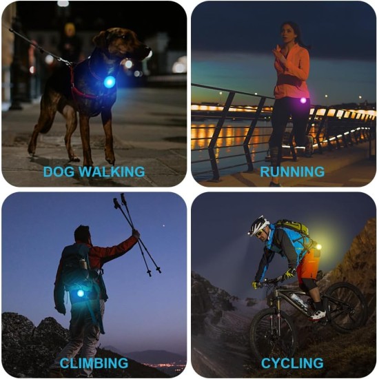 AUAUY Safety LED Flashing Light, 4 Modes Dog Light, IPX68 Waterproof Pet Lights, USB Rechargeable Dog Cat Light Pendant, Adjustable LED Light for Night Walks, Running, Camping AUAUY Safety LED Flashing Light, 4 Modes Dog Light, IPX68 Waterproof Pet Lights, USB Rechargeable Dog Cat Light Pendant, Adjustable LED Light for Night Walks, Running, Camping