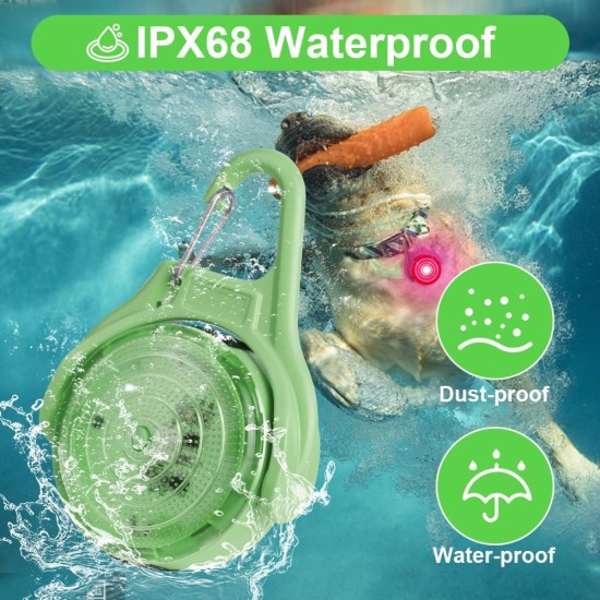 AUAUY Safety LED Flashing Light, 4 Modes Dog Light, IPX68 Waterproof Pet Lights, USB Rechargeable Dog Cat Light Pendant, Adjustable LED Light for Night Walks, Running, Camping AUAUY Safety LED Flashing Light, 4 Modes Dog Light, IPX68 Waterproof Pet Lights, USB Rechargeable Dog Cat Light Pendant, Adjustable LED Light for Night Walks, Running, Camping