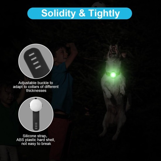 AUAUY Safety LED Flashing Light, 4 Modes Dog Light, IPX68 Waterproof Pet Lights, USB Rechargeable Dog Cat Light Pendant, Adjustable LED Light for Night Walks, Running, Camping AUAUY Safety LED Flashing Light, 4 Modes Dog Light, IPX68 Waterproof Pet Lights, USB Rechargeable Dog Cat Light Pendant, Adjustable LED Light for Night Walks, Running, Camping