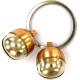 Abdul of Sialkot Extra Loud Pair Cat & Dog Brass Silver Bells Collar Charm Pet Tracker Acorn Falconry Silver Bottom & Brass Top Abdul of Sialkot Extra Loud Pair Cat & Dog Brass Silver Bells Collar Charm Pet Tracker Acorn Falconry Silver Bottom & Brass Top